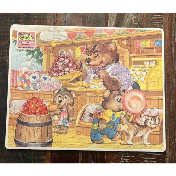 Lot Of 3 Vintage Children’s Puzzles Little Sniff-It’s Scratch And Sniff 1983